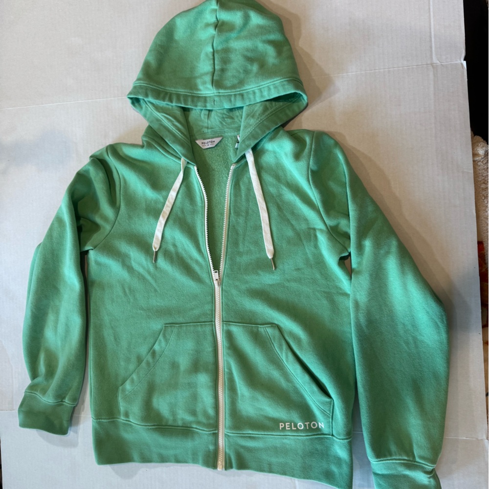 Peloton Mint Green medium Hoodie with Zip